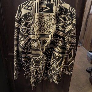 Wrapper Native American Design Coat Large With Bonus Tote